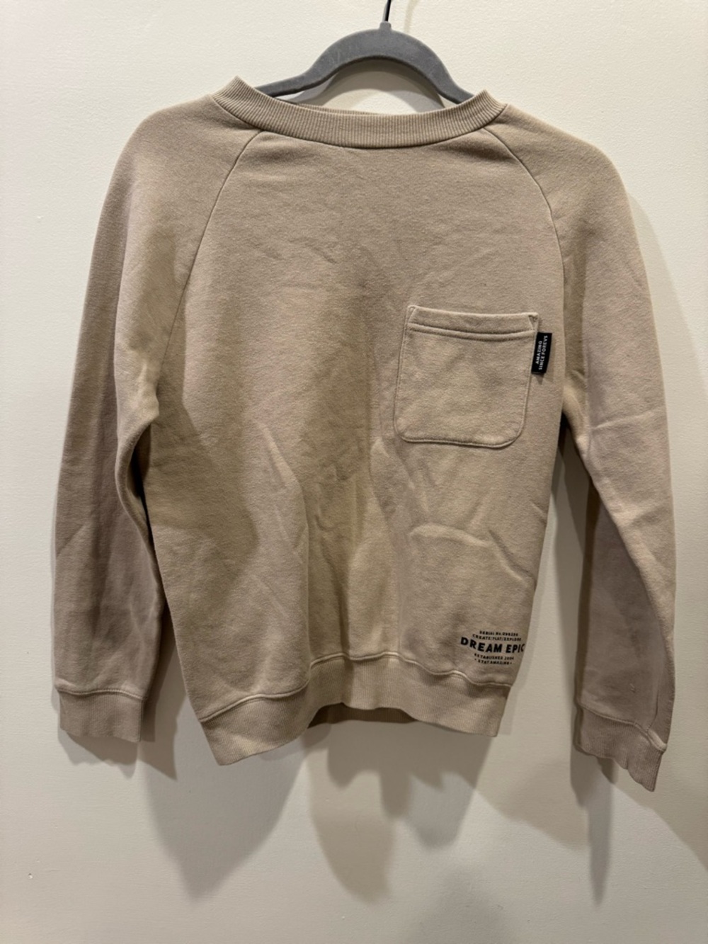 Kids' Beige Crewneck Sweatshirt 12/14